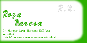 roza marcsa business card